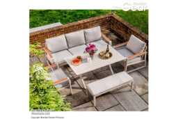 Seville 7-Seater Modern Aluminium Garden Sofa Set - Weather-Resistant Outdoor Lounge - thumbnail 2