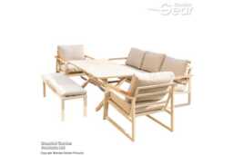Seville 7-Seater Modern Aluminium Garden Sofa Set - Weather-Resistant Outdoor Lounge - thumbnail 4