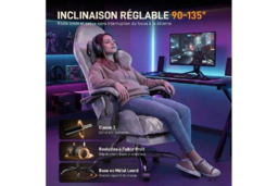 ECOFURNIX Ergonomic Office Chair with Lumbar Massage & Adjustable Features - Metal Frame, Scandinavian Style - thumbnail 8