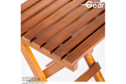Folding Acacia Wood Outdoor Side Table - Lightweight, Foldable, Rustic Garden Furniture - thumbnail 8