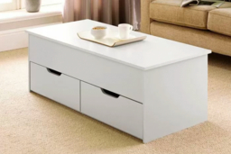 Bruges Storage Coffee Table - MDF Wood, Lift-Top, Drawers, Contemporary, 115cm - thumbnail 8