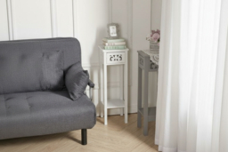 Chic French-Style Slim Accent White Console Table with Drawer - thumbnail 5