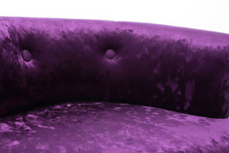 Purple Velvet Vanity Chair with Button-Tufted Backrest and Metal Studs - thumbnail 7