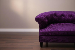 Purple Velvet Vanity Chair with Button-Tufted Backrest and Metal Studs - thumbnail 8