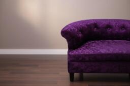Purple Velvet Vanity Chair with Button-Tufted Backrest and Metal Studs - thumbnail 4