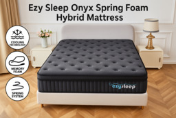 Ezy Sleep Onyx Spring Foam Hybrid Mattress - 24cm or 30cm & 6 Sizes! - thumbnail 2