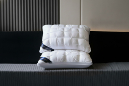 Luxury Cotton & Down Blend Quilted Pillow - Breathable Support, Six Colours, 48x74cm Modern Hotel Quality - thumbnail 6