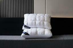 Luxury Cotton & Down Blend Quilted Pillow - Breathable Support, Six Colours, 48x74cm Modern Hotel Quality - thumbnail 2