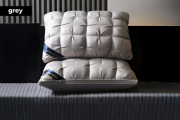 Luxury Cotton & Down Blend Quilted Pillow - Breathable Support, Six Colours, 48x74cm Modern Hotel Quality - thumbnail 7