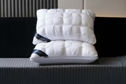 Luxury Cotton & Down Blend Quilted Pillow - Breathable Support, Six Colours, 48x74cm Modern Hotel Quality - thumbnail 6