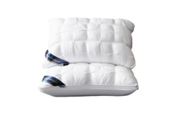 Luxury Cotton & Down Blend Quilted Pillow - Breathable Support, Six Colours, 48x74cm Modern Hotel Quality