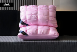 Luxury Cotton & Down Blend Quilted Pillow - Breathable Support, Six Colours, 48x74cm Modern Hotel Quality - thumbnail 4