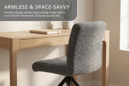 Set of 2 Plush Grey Teddy Fleece Dining Chairs - thumbnail 8