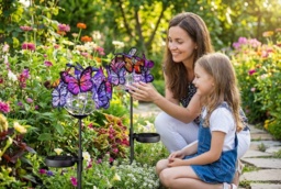 Solar LED Butterfly Path Lights - Weatherproof Outdoor Garden Lighting, 2-Pack - thumbnail 2