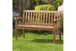 Acacia Wood Outdoor Garden Bench - Weather-Resistant, Eco-Friendly, 2-Seater - thumbnail 2