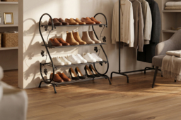 4-Tier S-Shape Metal Shoe Rack - Black - thumbnail 4