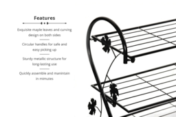 4-Tier S-Shape Metal Shoe Rack - Black - thumbnail 7