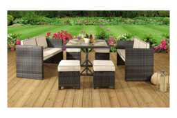 Haiti 7-Seater Rattan Garden Dining Set - Weatherproof Outdoor Cube Furniture - thumbnail 1