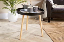 Marlow Scandi Tray Top Side Table - Compact MDF & Pine Coffee Table, Black/Grey/White, Space-Saving Living Room Furniture - thumbnail 8