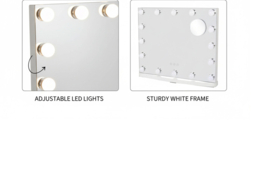 Rectangle Hollywood LED Vanity Mirror with 16 Bulbs - thumbnail 8