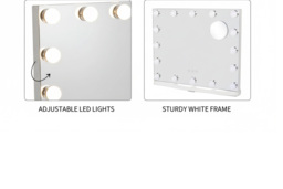 Rectangle Hollywood LED Vanity Mirror with 16 Bulbs - thumbnail 4