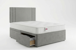PRICE DROP! Rome Divan Bed with Mattress - 6 Sizes, 7 Colours & Storage Options - thumbnail 3