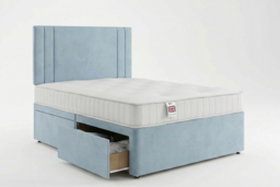 PRICE DROP! Rome Divan Bed with Mattress - 6 Sizes, 7 Colours & Storage Options - thumbnail 4