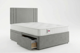 PRICE DROP! Rome Divan Bed with Mattress - 6 Sizes, 7 Colours & Storage Options - thumbnail 7