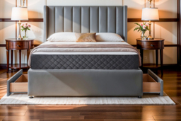 PRICE DROP! Light Grey Plush Divan Bed with Storage & Orthopaedic Mattress - thumbnail 1