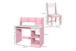 Children's Ergonomic Study Desk & Chair Set - MDF, Rounded Edges, Adjustable, Ages 5-8, Compact Kids Seating - thumbnail 7