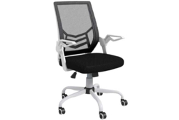 Ergonomic Mesh Office Chair - Adjustable Height, Flip-Up Arms, Lumbar Support, Black, 120kg Capacity - thumbnail 5