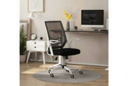 Ergonomic Mesh Office Chair - Adjustable Height, Flip-Up Arms, Lumbar Support, Black, 120kg Capacity - thumbnail 6