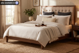 Cationic Stripe Duvet Cover Set - 2 Colours - thumbnail 6