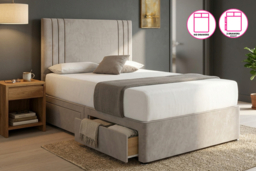 California Divan Bed with Mattress - 6 Sizes, 7 Colours & Optional Storage - thumbnail 8