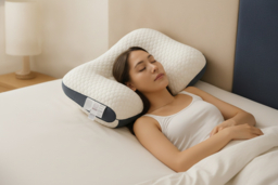 Orthopaedic Memory Foam Cervical Pillow - Ergonomic, Breathable Knitted Cotton, 74x48cm - thumbnail 6