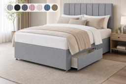 PRICE DROP! Elisa Divan Bed - Stylish Comfort in Multiple Sizes and Colours - thumbnail 2