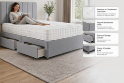 PRICE DROP! Elisa Divan Bed - Stylish Comfort in Multiple Sizes and Colours - thumbnail 8