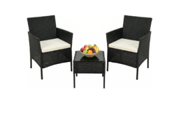 PRICE DROP! 2-Seater Rattan Garden Bistro Set with Chairs & Table - thumbnail 7