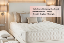 Taylor Divan Bed Set with Headboard and Optional Storage - 6 Sizes - thumbnail 4