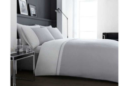 Luxury Cotton Rich Grey Double Duvet Set - Soft, Breathable & Machine Washable Modern Bedding - thumbnail 7