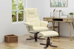 PRICE DROP! Upholstered Swivel Recliner Chair with Ottoman for Relaxed Comfort - thumbnail 3
