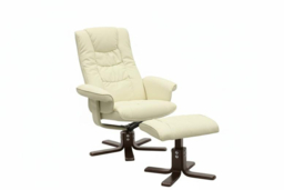 PRICE DROP! Upholstered Swivel Recliner Chair with Ottoman for Relaxed Comfort - thumbnail 5
