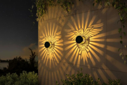 Solar-Powered Waterproof Outdoor Wall Lamp - 2-Piece Set - Owl, Eagle, or Buddha Design - thumbnail 8