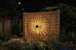 Solar-Powered Waterproof Outdoor Wall Lamp - 2-Piece Set - Owl, Eagle, or Buddha Design - thumbnail 3