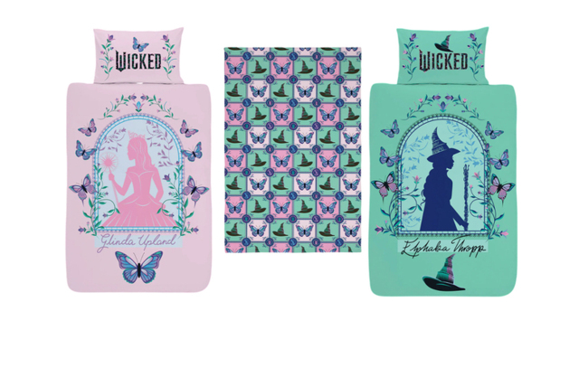 Wicked Glinda & Elphaba Reversible Duvet Cover with Cozy Throw Blanket - image 1