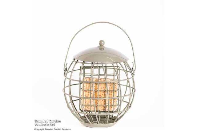 Squirrel-Proof Suet Bird Feeder - Durable Steel, Wildlife-Friendly, Sage Green - image 1