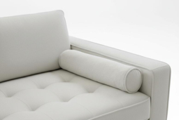Beige Linen-Upholstered Mid-Century Single Armchair Sofa - thumbnail 8