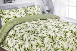 Ellie Leaf Polycotton Duvet Cover Set - Reversible, Machine Washable, 4 Sizes, Modern Leaf Print - thumbnail 7