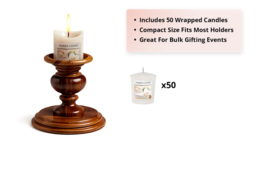Yankee Candle Wedding Day Scented Votive Candle Set - 50-Pack Home Decor, Floral & Musk, 4.6cm x 4.8cm - thumbnail 3