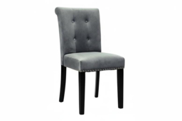 PRICE DROP! Tufted Velvet Upholstered Studded Knocker Dining Chair - Light Grey - thumbnail 5
